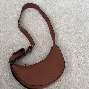 Oryany New York Tan Leather Crossbody Bag